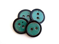 Designový knoflík "Turquoise&Black"