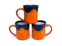 Hrnek rovný střední "Orange&Black" - 2