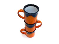 Hrnek rovný střední "Orange&Black" - 3