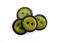 Designový knoflík "Green&Black"