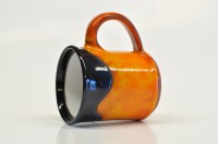 Hrnek rovný "Orange&Black"